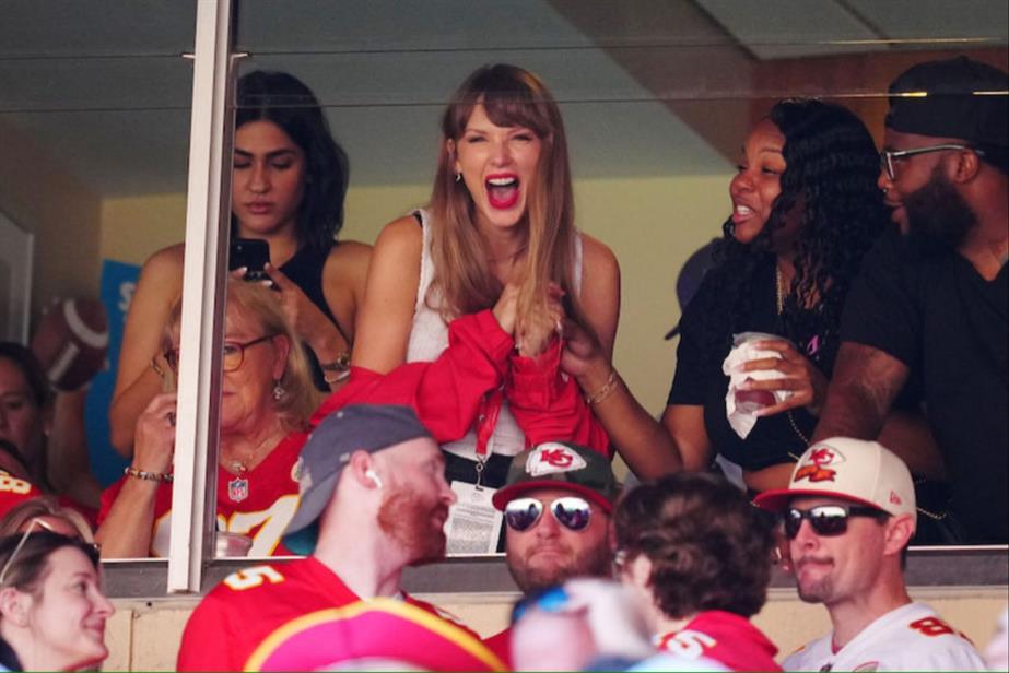 Taylor Swift at an NFL game