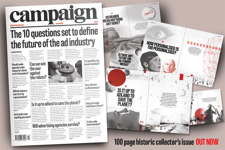 Montage of Campaign front cover and feature spreads